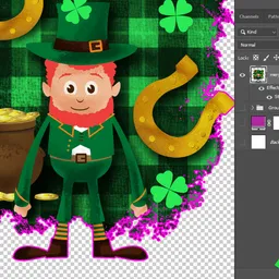 How to clean up transparency for printing with Photoshop Step 9-1