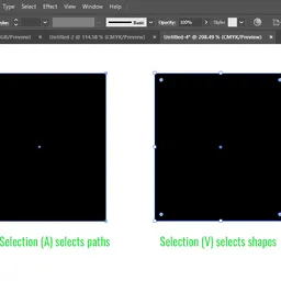 How to select objects and anchorpoints in Illustrator
