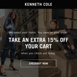 Checkout email for Kenneth Cole