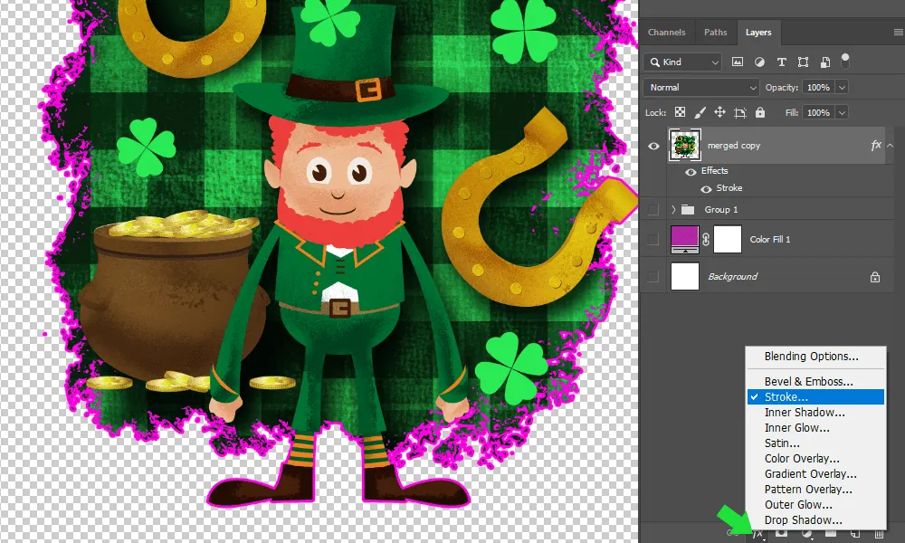 How to clean up transparency for printing with Photoshop Step 9-1