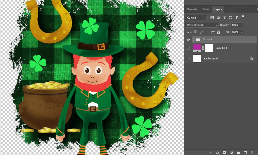 How to clean up transparency for printing with Photoshop Step 7