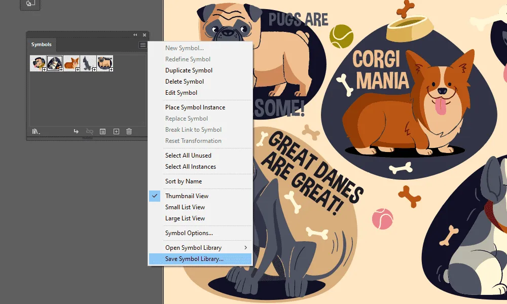 How to Use The Symbols Panel Step 6-1