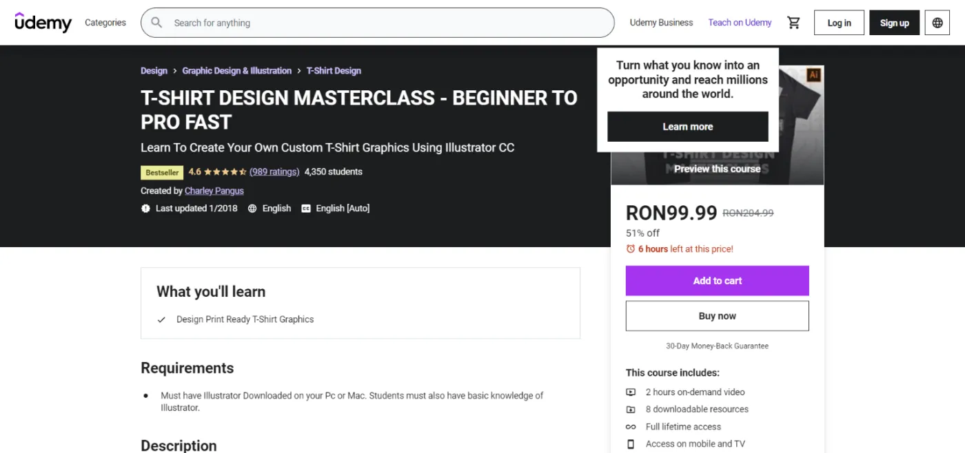 T-shirt Design Masterclass - Beginner to Pro Fast