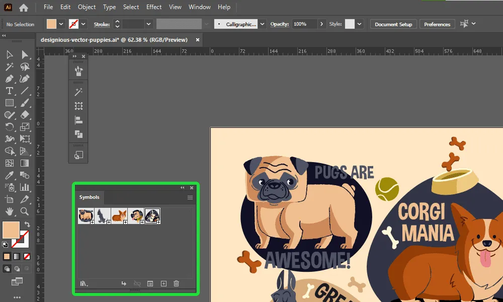 How to Use The Symbols Panel Step 5
