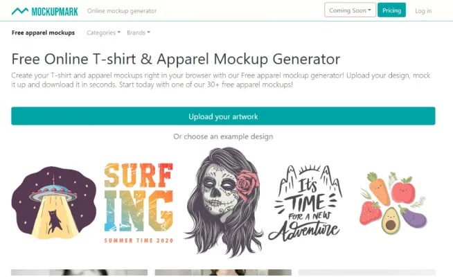 Mockupmark.com homepage