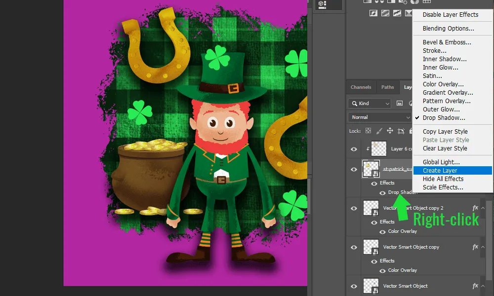 How to clean up transparency for printing with Photoshop Step 3-1