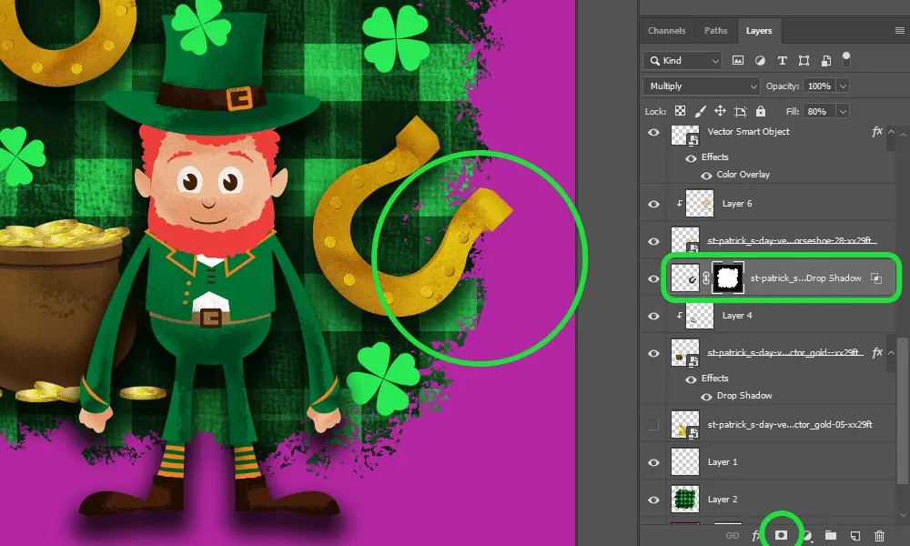 How to clean up transparency for printing with Photoshop Step 5
