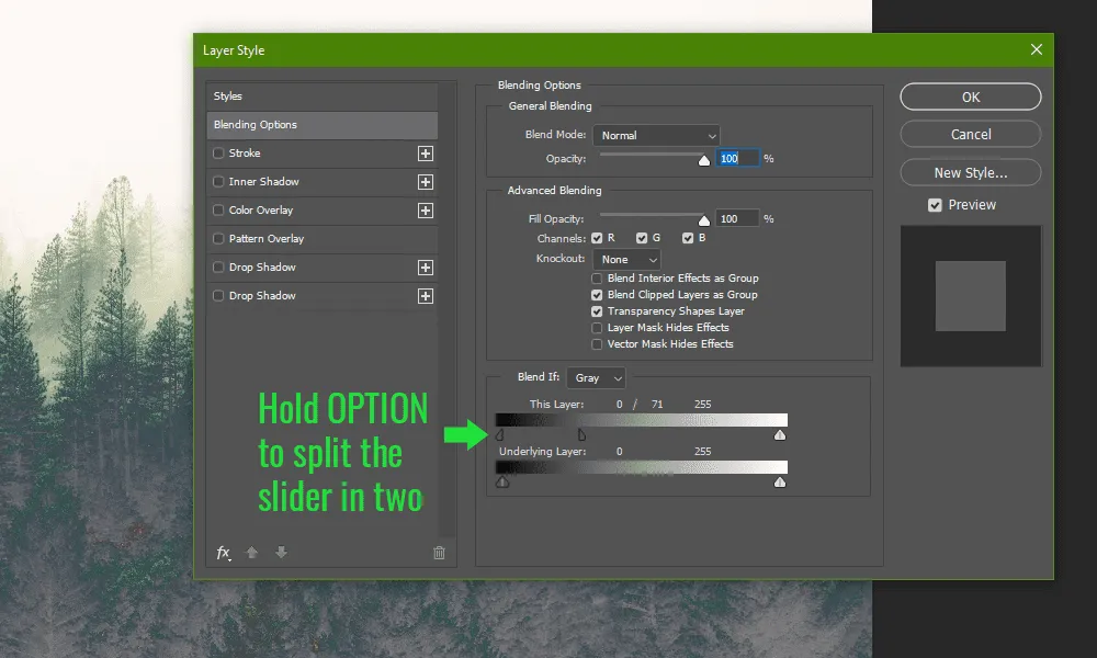 How To Use The Blendif Feature In Photoshop Step 4
