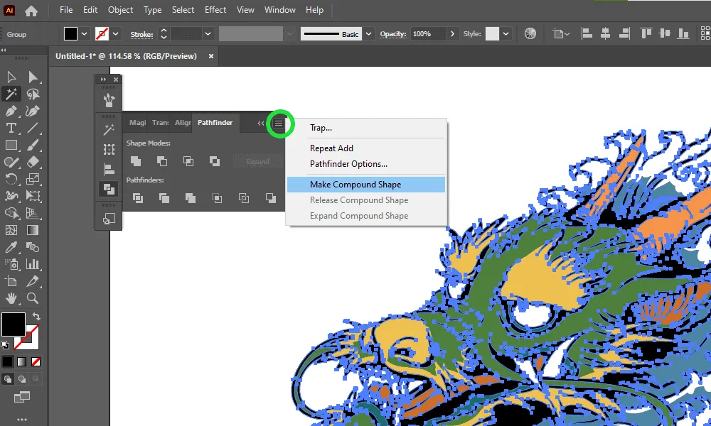 How To Export Illustrator Art As Vector for Photoshop Step 6