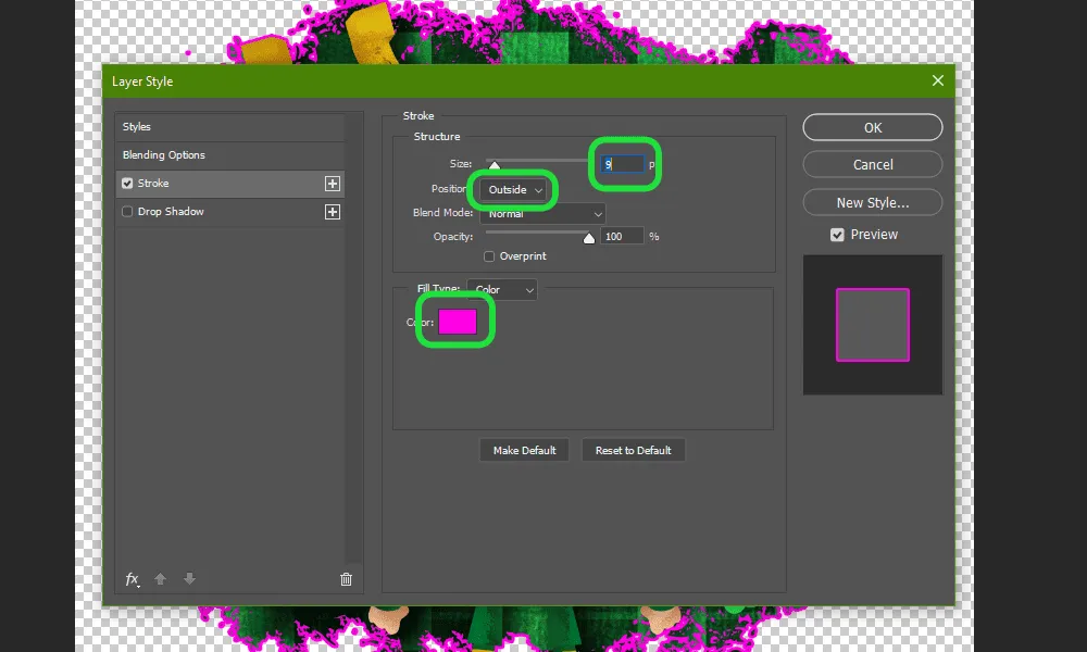How to clean up transparency for printing with Photoshop Step 9-2