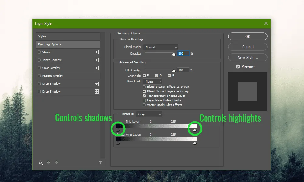 How To Use The Blendif Feature In Photoshop Step 1