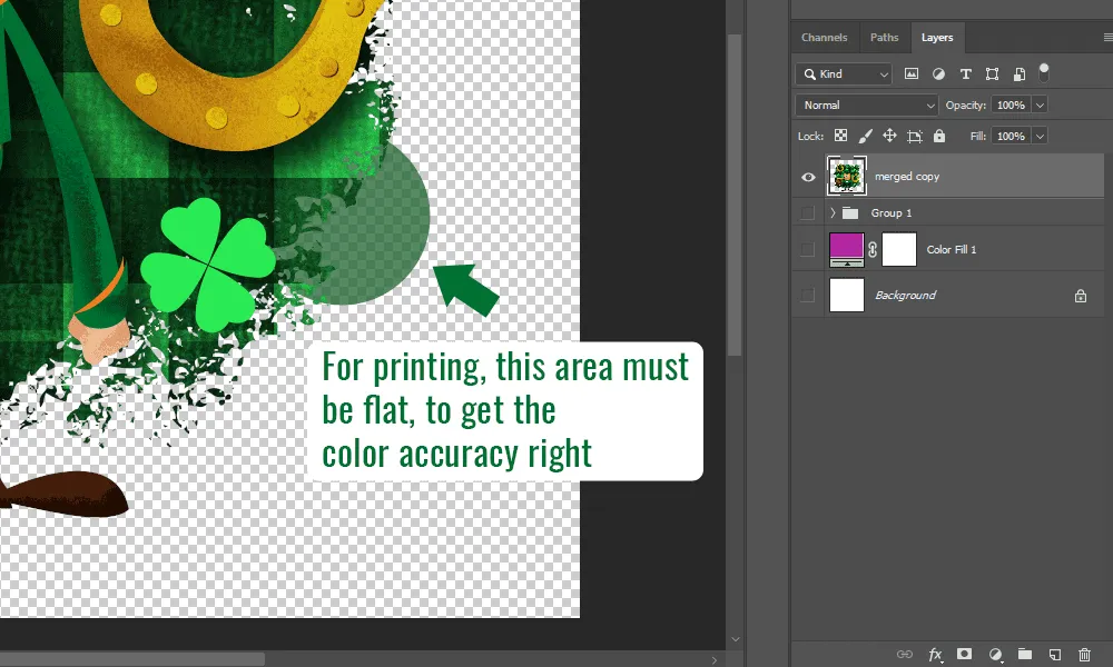 How to clean up transparency for printing with Photoshop BONUS 1