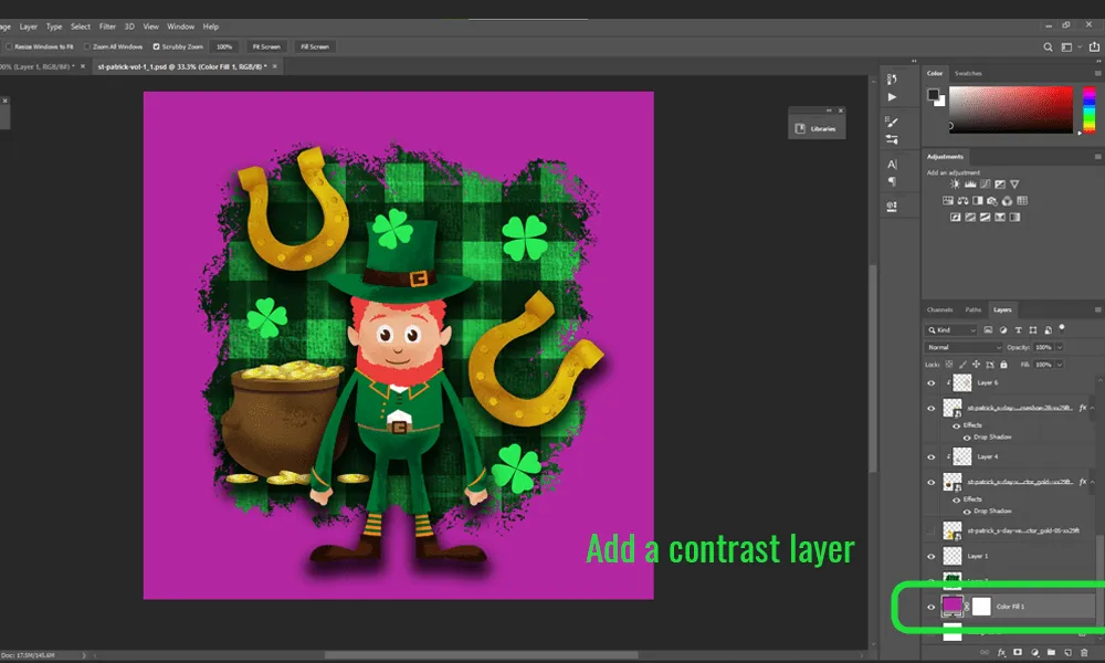 How to clean up transparency for printing with Photoshop Step 1