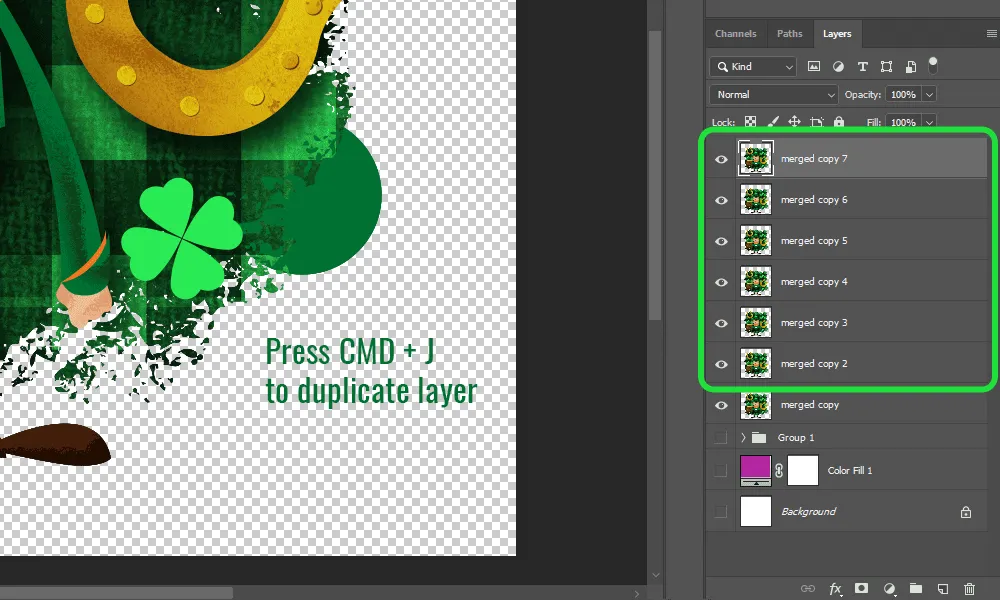 How to clean up transparency for printing with Photoshop BONUS 2
