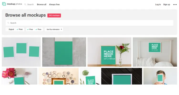 Mockup.photo homepage