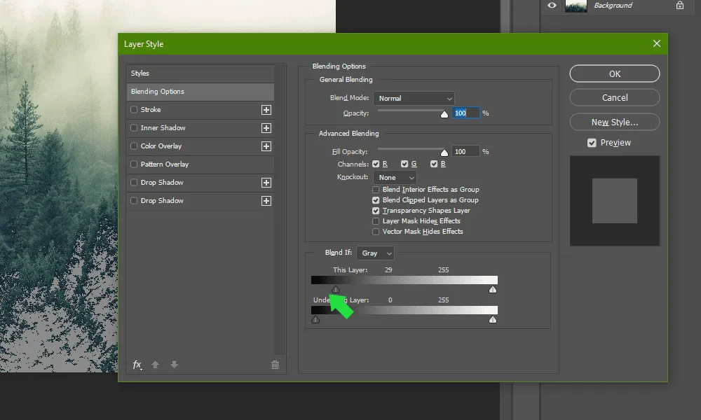 How To Use The Blendif Feature In Photoshop Step 2