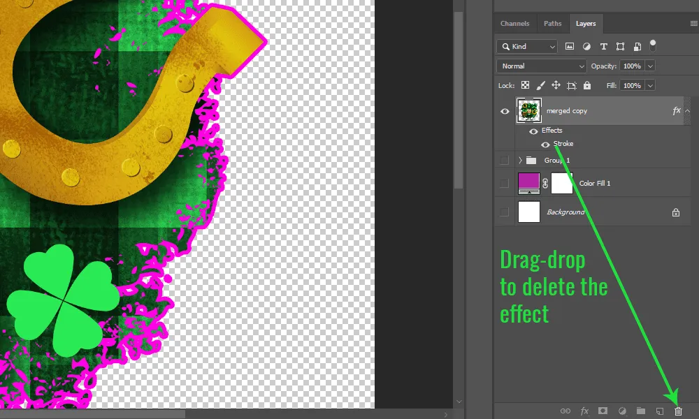 How to clean up transparency for printing with Photoshop Step 11